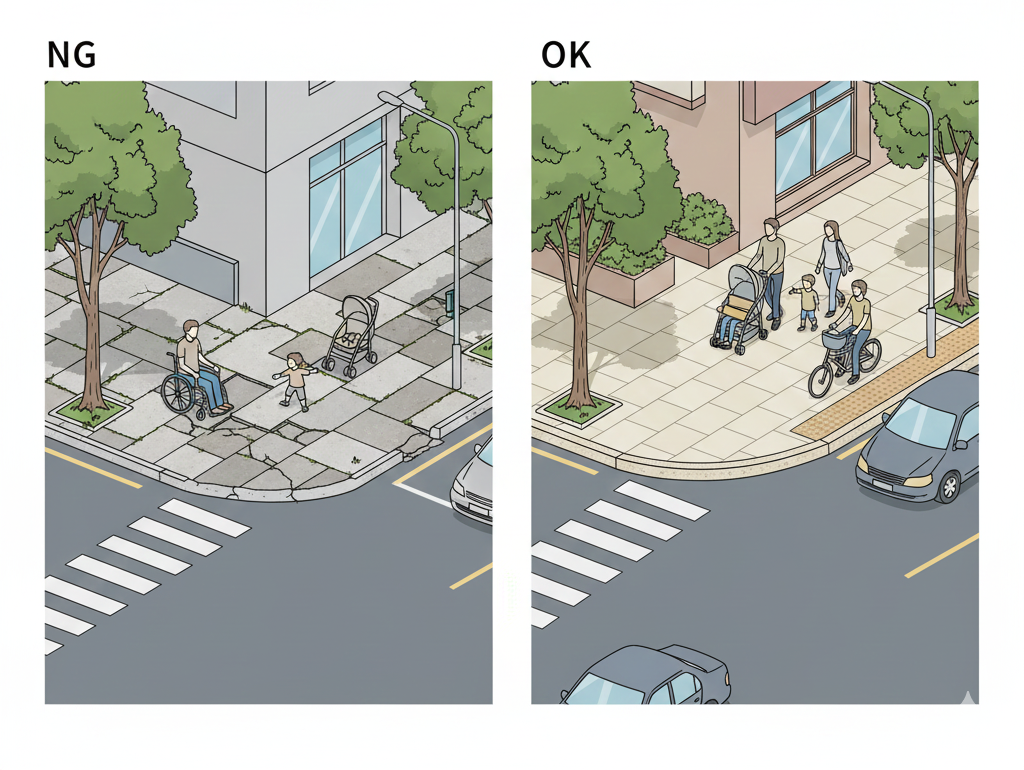 人行道鋪面應如何設計?